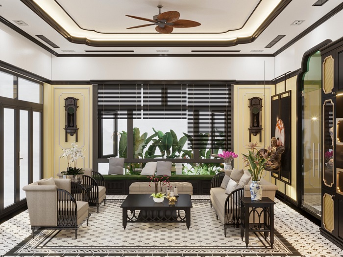Mô phỏng thiết kế không gian theo phong cách Indochine