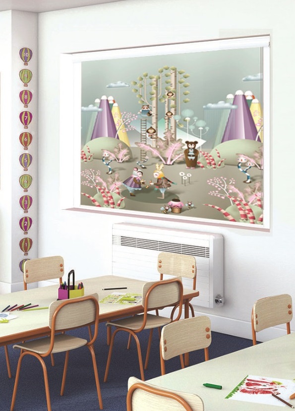 Màn Cuốn Tranh Trẻ Em Cho Trường Mẫu Giáo